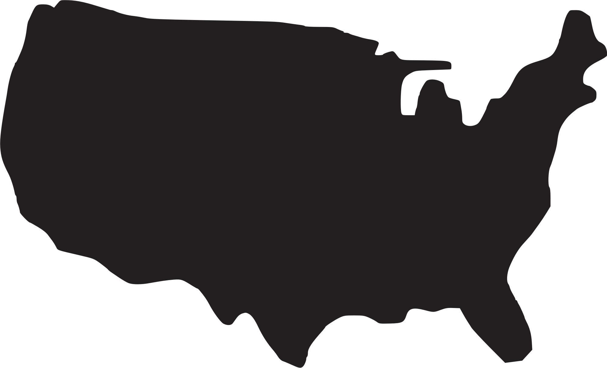 Map of the continental United States